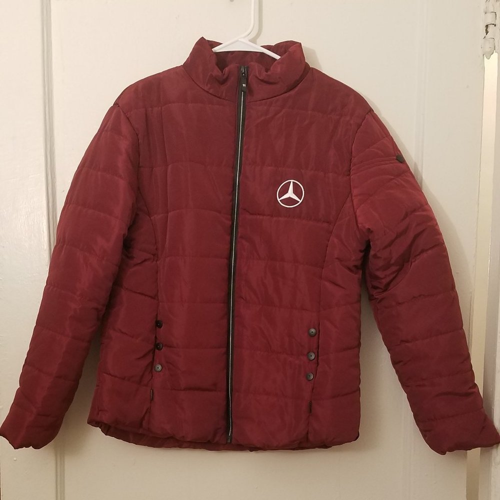 Women's Maroon Puffer Coat